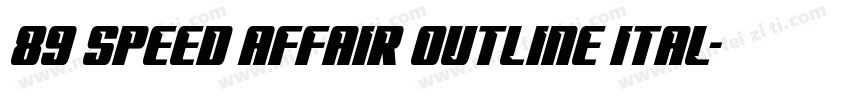 89 Speed Affair Outline Ital字体转换